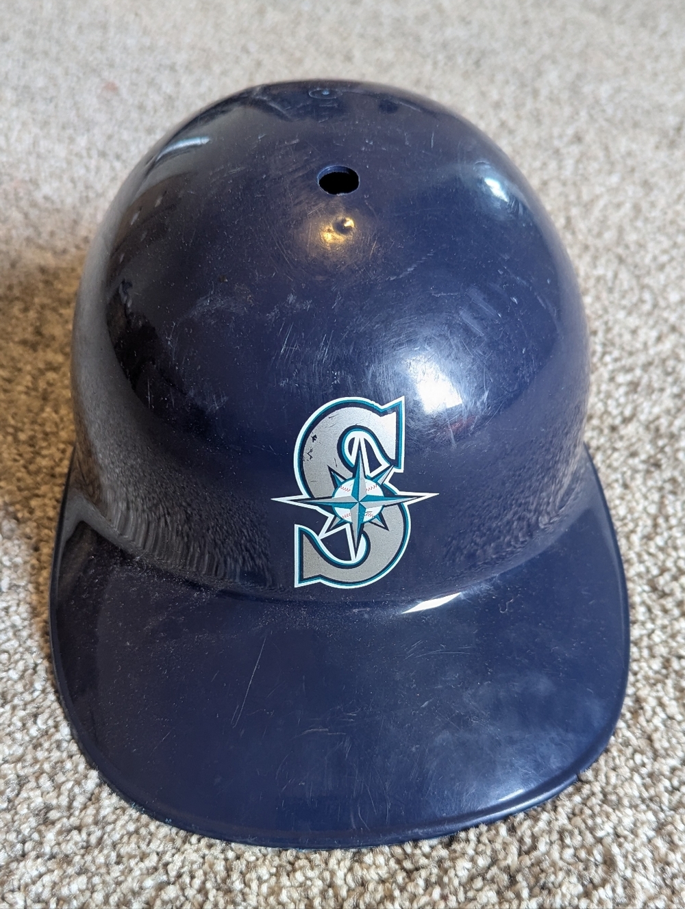 Seattle Mariners Batting Helmet in Navy with Teal Emblem Youth Kids